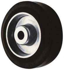 Albion - 6 Inch Diameter x 2-1/2 Inch Wide, Rubber Caster Wheel - 550 Lb. Capacity, 2-15/16 Inch Hub Length, 1/2 Inch Axle Diameter, Sealed Roller Bearing - Makers Industrial Supply