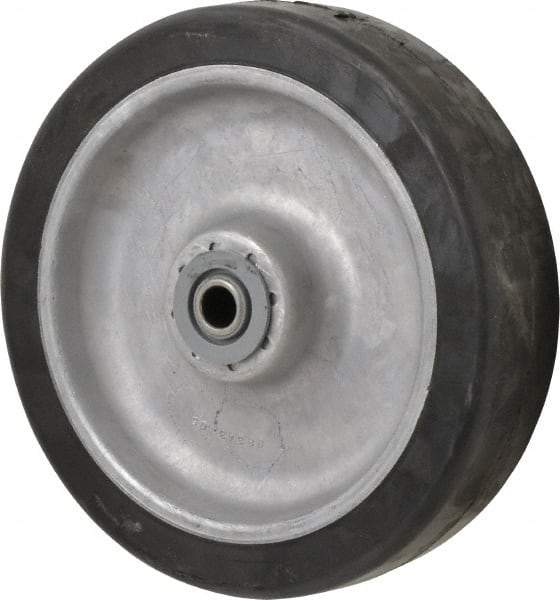 Albion - 8 Inch Diameter x 2 Inch Wide, Rubber Caster Wheel - 600 Lb. Capacity, 2-3/8 Inch Hub Length, 1/2 Inch Axle Diameter, Sealed Roller Bearing - Makers Industrial Supply