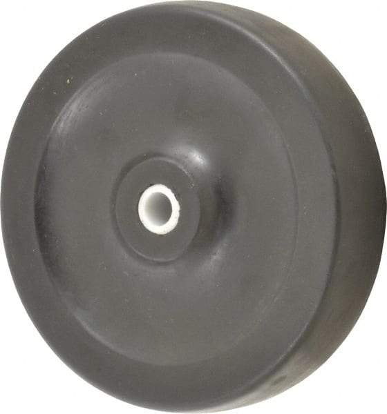 Albion - 4 Inch Diameter x 15/16 Inch Wide, Hard Rubber Caster Wheel - 135 Lb. Capacity, 1-5/32 Inch Hub Length, 5/16 Inch Axle Diameter, Self-Lube Bearing - Makers Industrial Supply