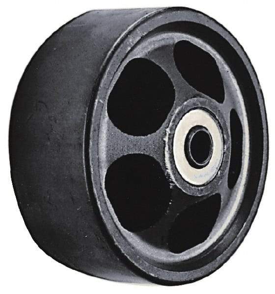 Albion - 8 Inch Diameter x 2 Inch Wide, Semi-Steel Caster Wheel - 1,650 Lb. Capacity, 2-3/8 Inch Hub Length, 1/2 Inch Axle Diameter, Roller Bearing - Makers Industrial Supply