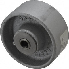 Albion - 4 Inch Diameter x 2 Inch Wide, Semi-Steel Caster Wheel - 900 Lb. Capacity, 2-3/8 Inch Hub Length, 1/2 Inch Axle Diameter, Roller Bearing - Makers Industrial Supply