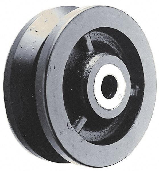 Albion - 4 Inch Diameter x 1-1/2 Inch Wide, Cast Iron Caster Wheel - 1,000 Lb. Capacity, 2 Inch Hub Length, 1/2 Inch Axle Diameter, Roller Bearing - Makers Industrial Supply