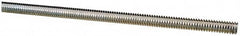 Made in USA - 1/4-20 UNC (Coarse), 6' Long, Low Carbon Steel Threaded Rod - Zinc-Plated Finish, Right Hand Thread - Makers Industrial Supply