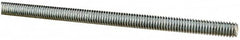 Made in USA - 5/16-18 UNC (Coarse), 6' Long, Low Carbon Steel Threaded Rod - Zinc-Plated Finish, Right Hand Thread - Makers Industrial Supply