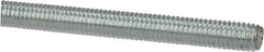 Made in USA - 3/8-16 UNC (Coarse), 6' Long, Low Carbon Steel Threaded Rod - Zinc-Plated Finish, Right Hand Thread - Makers Industrial Supply