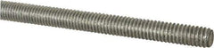 Made in USA - 1/2-13 UNC (Coarse), 6' Long, Low Carbon Steel Threaded Rod - Zinc-Plated Finish, Right Hand Thread - Makers Industrial Supply