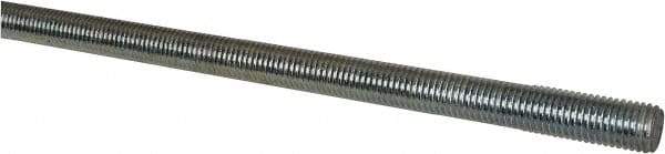 Made in USA - 3/4-10 UNC (Coarse), 6' Long, Low Carbon Steel Threaded Rod - Zinc-Plated Finish, Right Hand Thread - Makers Industrial Supply