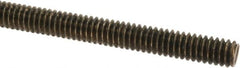 Made in USA - 1/4-20 UNC (Coarse), 6' Long, Brass Threaded Rod - Right Hand Thread - Makers Industrial Supply