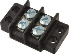 Ideal - 2 Poles, 300 Volt, 30 Amp, -40 to 266°F, Polyester Thermoplastic, Polyester Thermoplastic Multipole Terminal Block - Zinc Plated Steel, 22 to 14 AWG Compatibility, 0.41 Inch High - Makers Industrial Supply