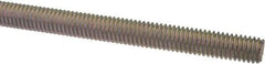 Value Collection - #10-32 UNF (Fine), 6' Long, Low Carbon Steel Threaded Rod - Zinc-Plated Finish, Right Hand Thread - Makers Industrial Supply