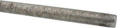 Made in USA - 5/8-18 UNF (Fine), 6' Long, Low Carbon Steel Threaded Rod - Zinc-Plated Finish, Right Hand Thread - Makers Industrial Supply