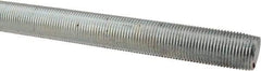 Made in USA - 3/4-16 UNF (Fine), 6' Long, Low Carbon Steel Threaded Rod - Zinc-Plated Finish, Right Hand Thread - Makers Industrial Supply