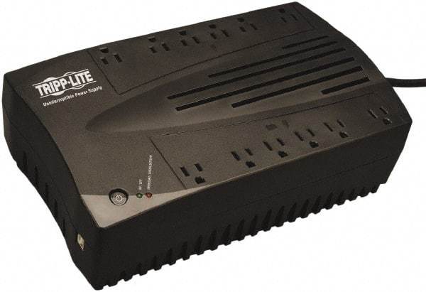 Tripp-Lite - 15 Amp, 750 VA, Tower Mount Line Interactive Backup Uninterruptible Power Supply - Backup 2 min with Full Load & 8.6 min with Half Load, 120 VAC Input & Output, 450 Watt Output, 1 Phases, 8 Outlets - Makers Industrial Supply