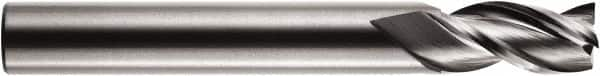 RobbJack - 1/4", 3/4" LOC, 1/4" Shank Diam, 2-1/2" OAL, 3 Flute, Solid Carbide Square End Mill - Single End, Diamond-Like Carbon (DLC) Finish, Spiral Flute, 35° Helix, Centercutting, Right Hand Cut, Right Hand Flute, Series A1-303 - Makers Industrial Supply