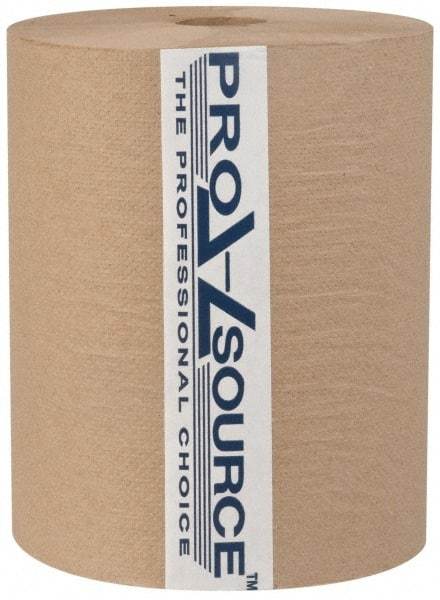 PRO-SOURCE - Hard Roll of 1 Ply Natural Paper Towels - 10" Wide, 600' Roll Length - Makers Industrial Supply