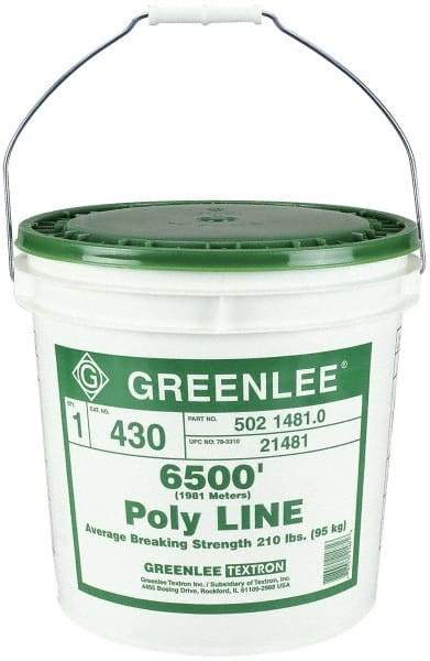 Greenlee - 5,200 Ft. Long, Polyline Rope - 240 Lb. Breaking Strength - Makers Industrial Supply