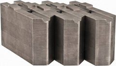 Abbott Workholding Products - Tongue & Groove Attachment, Square Soft Lathe Chuck Jaw - 3 Jaws, Steel, 1.5748" Btw Mount Hole Ctrs, 4-1/2" Long x 1-1/2" Wide x 3" High, 0.4724" Groove, 0.4724" & 12mm Fastener - Makers Industrial Supply