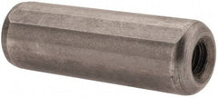 Gibraltar - 1/2" Diam x 1-1/2" Pin Length C-1215 Case Hardened Steel Pull Out Dowel Pin - 1 Beveled & 1 Threaded End - Makers Industrial Supply