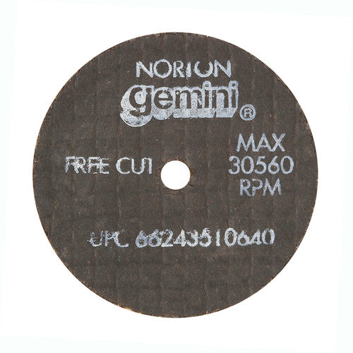 ‎2-1 /2″ × 0.060″ × 1/4″ Gemini Small Diameter Cut-Off Wheel Type 01 Straight Aluminum Oxide - Makers Industrial Supply