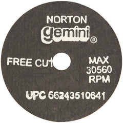 ‎2-1 /2″ × 0.060″ × 3/8″ Gemini Small Diameter Cut-Off Wheel Type 01 Straight Aluminum Oxide - Makers Industrial Supply