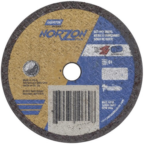 3″ × 0.035″ × 3/8″ NorZon Plus Small Diameter Cut-Off Wheel Type 01 Straight Aluminum Oxide - Makers Industrial Supply