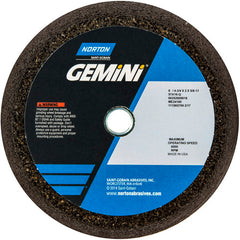 ‎6″ / 4-3/4″ × 2″ × 5/8″-11-Gemini Snagging Wheel Type 11-Flaring Cup 16 Grit Aluminum Oxide - Makers Industrial Supply