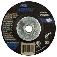 ‎4-1/2″ × 1/4″ × 5/8″ Norton Metal Non-Woven Depressed Center Wheel Type 27 - Makers Industrial Supply