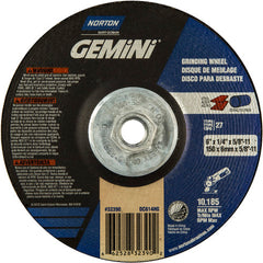 ‎6 × 1/4 × 5/8 - 11″ Gemini Grinding Wheel A 24 S Type 27 - Makers Industrial Supply