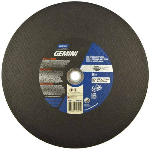 14″ × 1/8″ × 1″ Metal Decking High Speed Cut-Off Wheel Type 01 Straight 24 Grit - Makers Industrial Supply