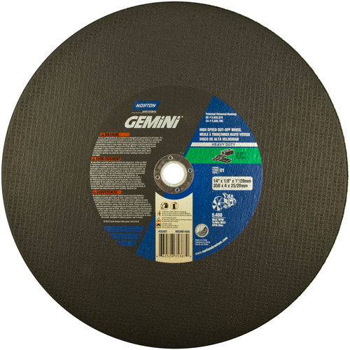 14″ × 1/8″ × 1″ Concrete HD High Speed Cut-Off Wheel Type 01 Straight 24 Grit - Makers Industrial Supply