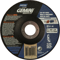 5″ × 1.6″ × 22.2″ Gemini Non-Woven Depressed Center Wheel Type 27 24 Grit - Makers Industrial Supply