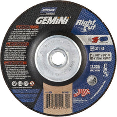 ‎5″ × 0.045″ × 5/8″-11 Gemini Non-Woven Depressed Center Wheel Type 27 24 Grit - Makers Industrial Supply