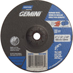 4 × 1/4 × 3/8″ Gemini Grinding Wheel A 24 Q BDA Type 27 - Makers Industrial Supply