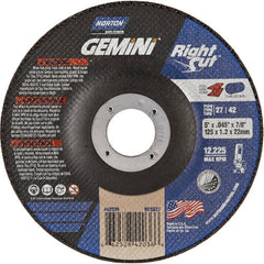 5 x .045 × 7/8″ Gemini RightCut Cutting Wheel A 24 Q BDA Type 27/42 - Makers Industrial Supply