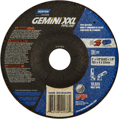 5″ × 5/32″ × 7/8″ Gemini Non-Woven Depressed Center Wheel Type 27 30 Grit Aluminum Oxide - Makers Industrial Supply