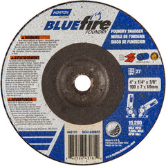 4″ × 1/4″ × 3/8″ BlueFire Non-Woven Depressed Center Wheel Type 27 Zirconia Alumina / Aluminum Oxide - Makers Industrial Supply