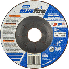 ‎4-1/2″ × 1/4″ × 7/8″ BlueFire Non-Woven Depressed Center Wheel Type 27 - Makers Industrial Supply