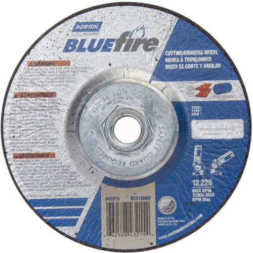 ‎5 × 1/8 × 5/8 - 11″ BlueFire Grinding Wheel ZA 30 U Type 27 - Makers Industrial Supply