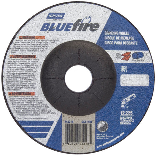 5 × 1/4 × 7/8″ BlueFire Grinding Wheel ZA 24 S Type 27 - Makers Industrial Supply