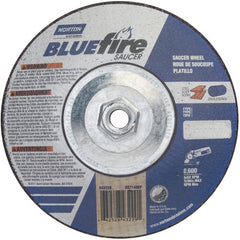 7″ × 1/4″ × 5/8″ BlueFire Non-Woven Depressed Center Wheel Type 28 Saucer - Makers Industrial Supply