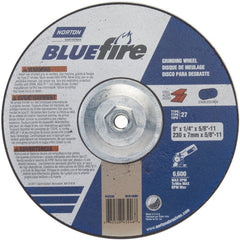 ‎9 × 1/4 × 5/8 - 11″ BlueFire Grinding Wheel ZA 24 S Type 27 - Makers Industrial Supply