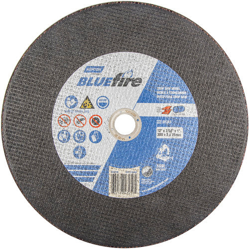 12″ × 7/64″ × 1″ BlueFire Chopsaw Cut-Off Wheel Type 01 Straight Zirconia Alumina/Aluminum Oxide - Makers Industrial Supply