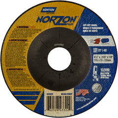 ‎4-1/2″ × 1/8″ × 7/8″ NorZon Plus Non-Woven Depressed Center Wheel Type 27 - Makers Industrial Supply