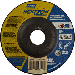 ‎4-1/2″ × 1/8″ × 7/8″ NorZon Plus Non-Woven Depressed Center Wheel Type 27 - Makers Industrial Supply