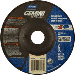 5″ × 0.090″ × 7/8″ Gemini Non-Woven Depressed Center Wheel Type 27 30 Grit Aluminum Oxide - Makers Industrial Supply