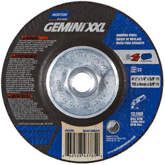 ‎4-1/2″ × 1/4″ × 5/8″-11 Gemini Depressed Center Wheel Type 27 Aluminum Oxide - Makers Industrial Supply