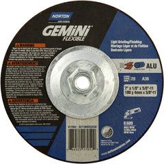 ‎7″ × 1/8″ × 5/8″-11 Charger Non-Woven Depressed Center Wheel Type 29 36 Grit - Makers Industrial Supply