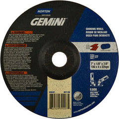 7 × 1/8 × 7/8″ Gemini Long Life Grinding Wheel A 24 R Type 27 - Makers Industrial Supply