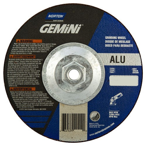 ‎7″ × 1/4″ × 5/8″-11 Gemini Non-Woven Depressed Center Wheel Type 27 24 Grit - Makers Industrial Supply