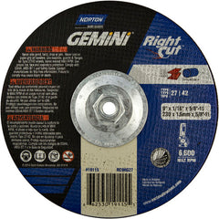 9″ × 0.060″ × 5/8″ Gemini Non-Woven Depressed Center Wheel Type 27 - Makers Industrial Supply